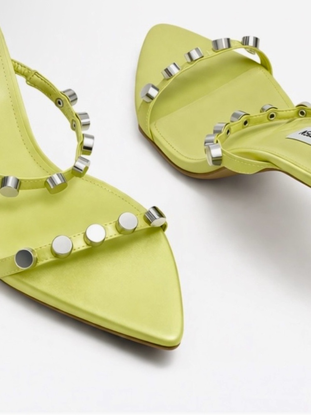 Steve Madden Dorinda Studded Heels in Citron - Picture 2 of 7
